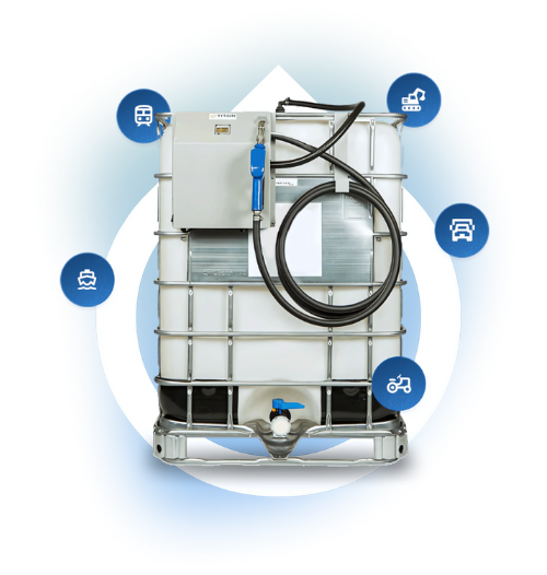 Bulk diesel exhaust fluid storage tank with auto-refill system, ensuring uninterrupted DEF supply for trucks, heavy machinery, and industrial vehicles.