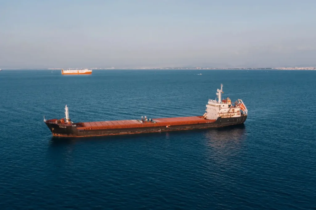 Commercial vessel receiving AUS40 Marine Supply at the Port of Galveston, TX.